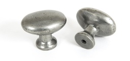 [83787] Pewter Oval Cabinet Knob - 83787