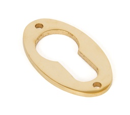 [83815] Polished Brass Oval Euro Escutcheon - 83815