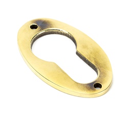 [83819] Aged Brass Oval Euro Escutcheon - 83819