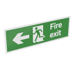 [E6002.470] Fire Exit Running Man Arrow Left Sign