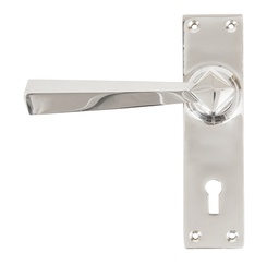 [83830] Polished Chrome Straight Lever Lock Set - 83830