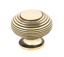 [83866] Aged Brass Beehive Cabinet Knob 40mm - 83866