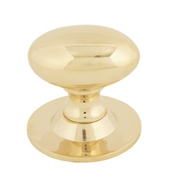 [83879] Polished Brass Oval Cabinet Knob 40mm - 83879