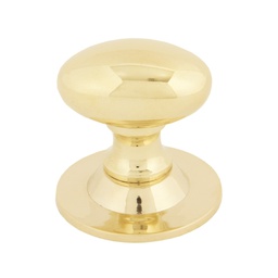 [83885] Polished Brass Oval Cabinet Knob 33mm - 83885
