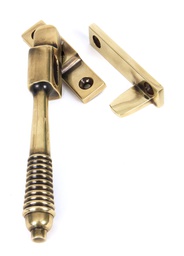 [83911] Aged Brass Night-Vent Locking Reeded Fastener - 83911