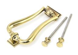 [90028] Aged Brass Slimline Art Deco Door Knocker - 90028
