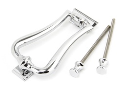 [90033] Polished Chrome Slimline Art Deco Door Knocker - 90033