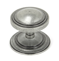[90069] Pewter Art Deco Centre Door Knob - 90069