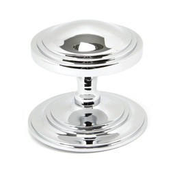 [90073] Polished Chrome Art Deco Centre Door Knob - 90073