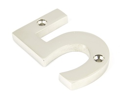 [90315] Polished Nickel Numeral 5 - 90315