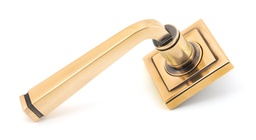 [50064] Polished Bronze Avon Round Lever on Rose Set (Square) - Unsprung - 50064