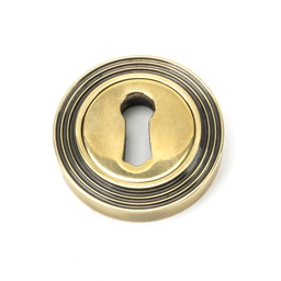 [45685] Aged Brass Round Escutcheon (Beehive) - 45685