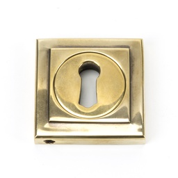[45686] Aged Brass Round Escutcheon (Square) - 45686
