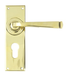 [90370] Aged Brass Avon Lever Euro Lock Set - 90370