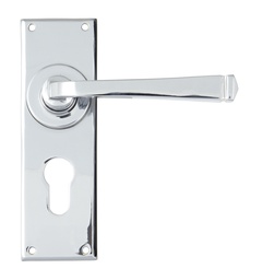 [90371] Polished Chrome Avon Lever Euro Lock Set - 90371