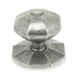 [90383] Pewter Octagonal Centre Door Knob - Internal - 90383