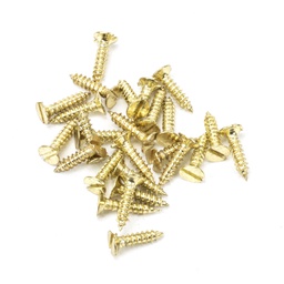 [91258] Polished Brass SS 4xÂ½&quot; Countersunk Screws (25) - 91258