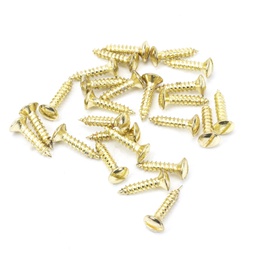 [91266] Polished Brass SS 8x¾&quot; Countersunk Raised Head Screws (25) - 91266