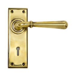 [91414] Aged Brass Newbury Lever Lock Set - 91414