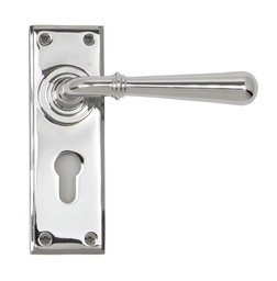 [91424] Polished Chrome Newbury Lever Euro Lock Set - 91424