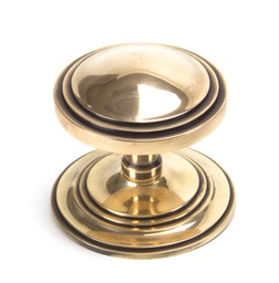 [91946] Polished Bronze Art Deco Centre Door Knob - 91946