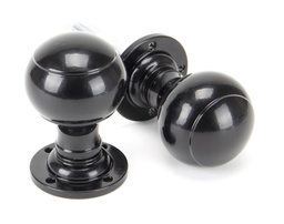 [92068] Black Regency Mortice/Rim Knob Set - 92068