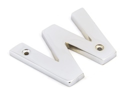 [83802W] Polished Chrome Letter W - 83802W