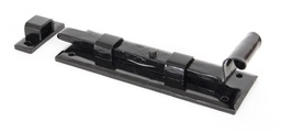 [33015] Black 6" Straight Door Bolt - 33015