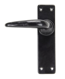 [33317] Black Smooth Lever Latch Set - 33317