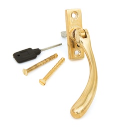 [33335] Polished Brass Slim Peardrop Espag - LH - 33335