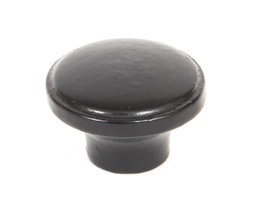 [33371] Black Ribbed Cabinet Knob - 33371