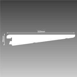 [J1011.480] 320mm White Brackets