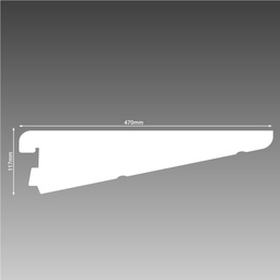 [J1014.480] 470mm White Brackets