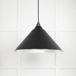 [45433EB] Hammered Nickel Hockley Pendant in Elan Black - 45433EB