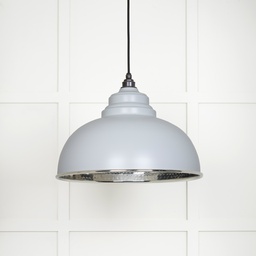 [45472BI] Hammered Nickel Harborne Pendant in Birch - 45472BI