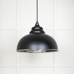 [45472EB] Hammered Nickel Harborne Pendant in Elan Black - 45472EB