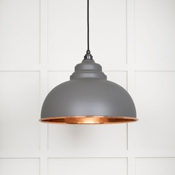 [49501BL] Hammered Copper Harborne Pendant in Bluff - 49501BL