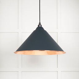 [49503SO] Hammered Copper Hockley Pendant in Soot - 49503SO