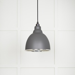 [49504BL] Smooth Nickel Brindley Pendant in Bluff - 49504BL