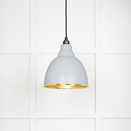 [49517BI] Hammered Brass Brindley Pendant in Birch - 49517BI