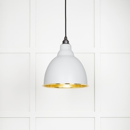 [49517F] Hammered Brass Brindley Pendant in Flock - 49517F
