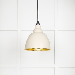 [49517TE] Hammered Brass Brindley Pendant in Teasel - 49517TE