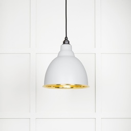 [49518F] Smooth Brass Brindley Pendant in Flock - 49518F