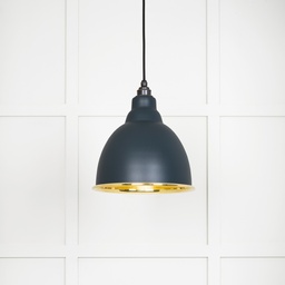 [49518SO] Smooth Brass Brindley Pendant in Soot - 49518SO