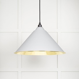 [49524F] Smooth Brass Hockley Pendant in Flock - 49524F