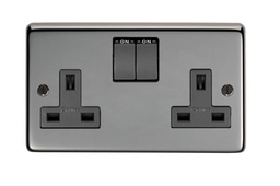 [34224] BN Double 13 Amp Switched Socket - 34224