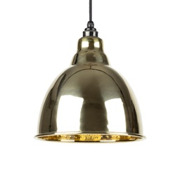 [49517] Hammered Brass Brindley Pendant - 49517