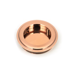 [50142] Polished Bronze 60mm Art Deco Round Pull - 50142
