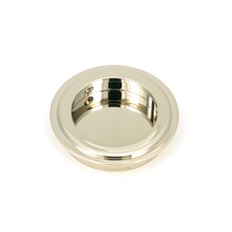 [50160] Polished Nickel 60mm Art Deco Round Pull - 50160