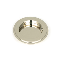 [50161] Polished Nickel 75mm Art Deco Round Pull - 50161
